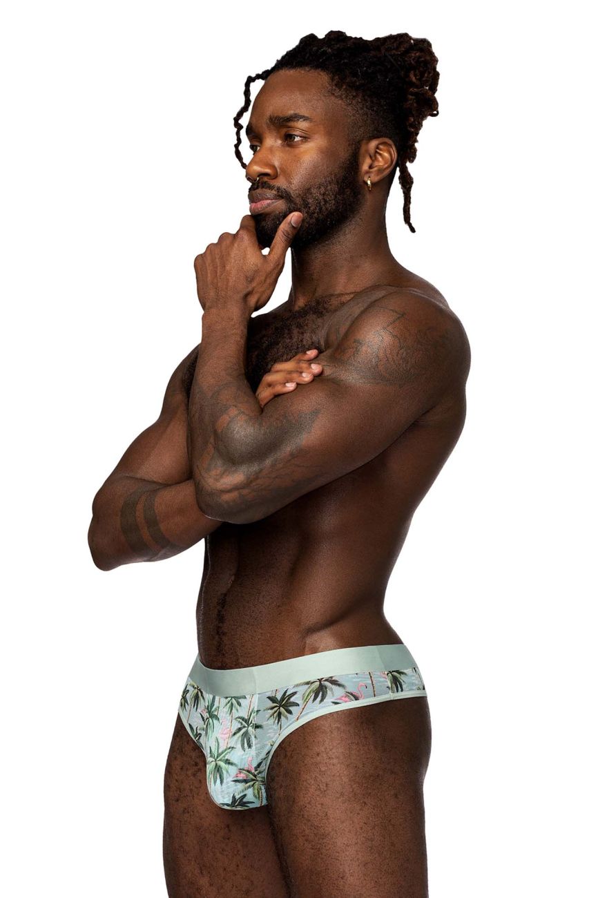 Male Power SMS-012 Sheer Prints Thong Color Flamingo - DealByEthan.gay loves Male Power