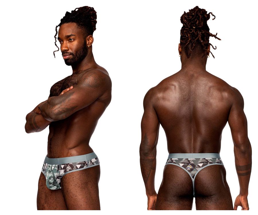 Male Power SMS-012 Sheer Prints Thong Color Optical - DealByEthan.gay loves Male Power