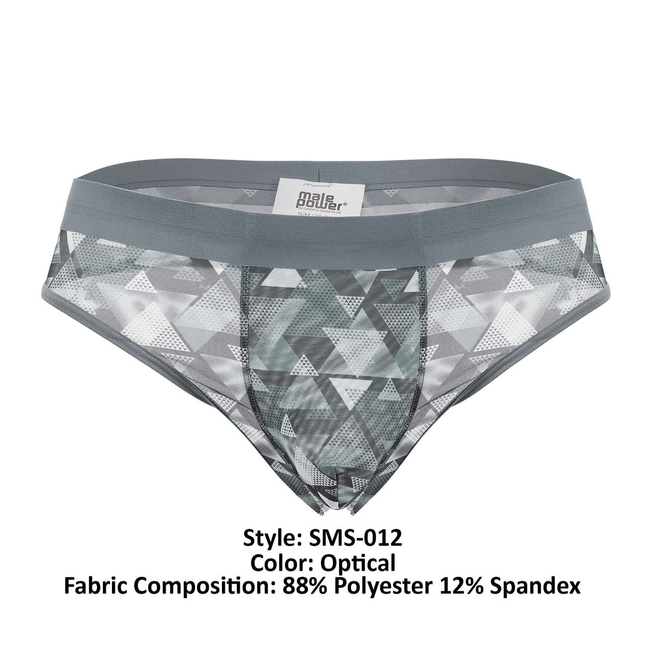 Male Power SMS-012 Sheer Prints Thong Color Optical - DealByEthan.gay loves Male Power
