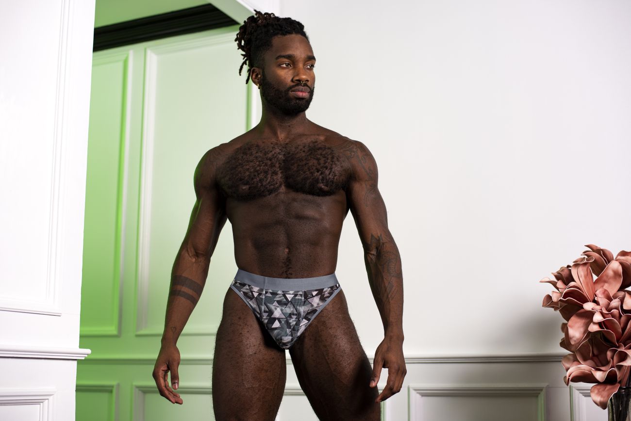 Male Power SMS-012 Sheer Prints Thong Color Optical - DealByEthan.gay loves Male Power