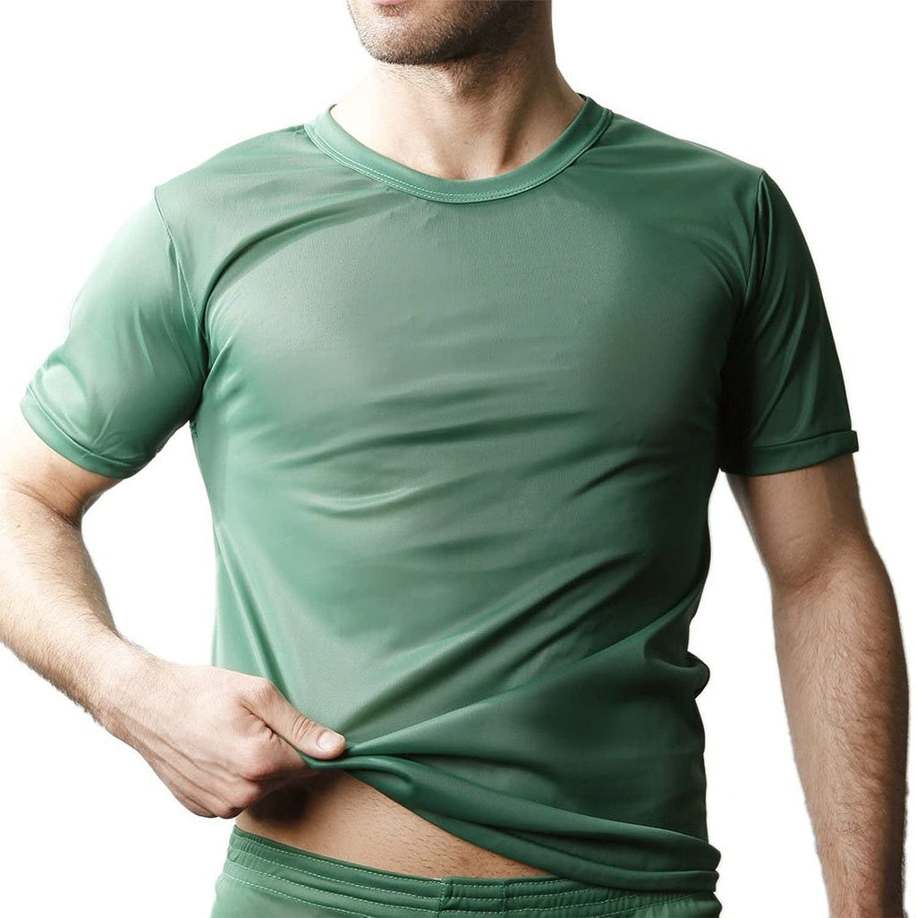 Nylon Tricot Crew Neck T-shirt - DealByEthan.gay loves Players Underwear