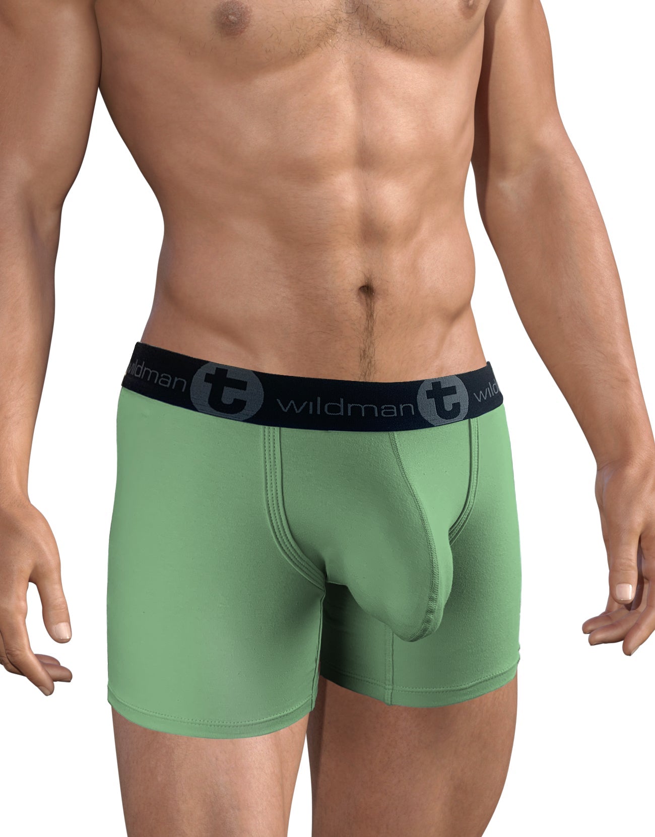 Big Boy Pouch 5" Inseam Boxer Brief Green - DealByEthan.gay