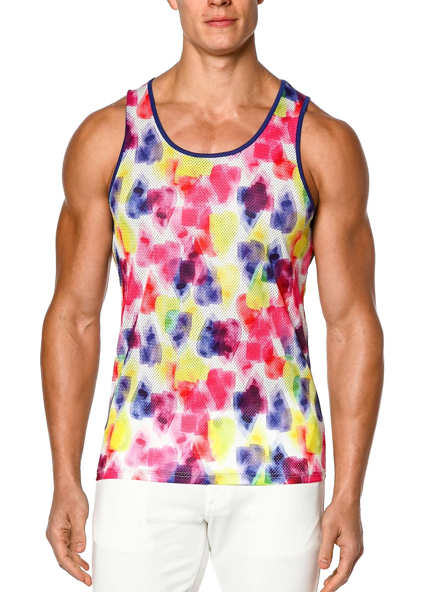 PAPER HEARTS MESH TANK W/ BACK STRIPE - DealByEthan.gay loves ST33LE