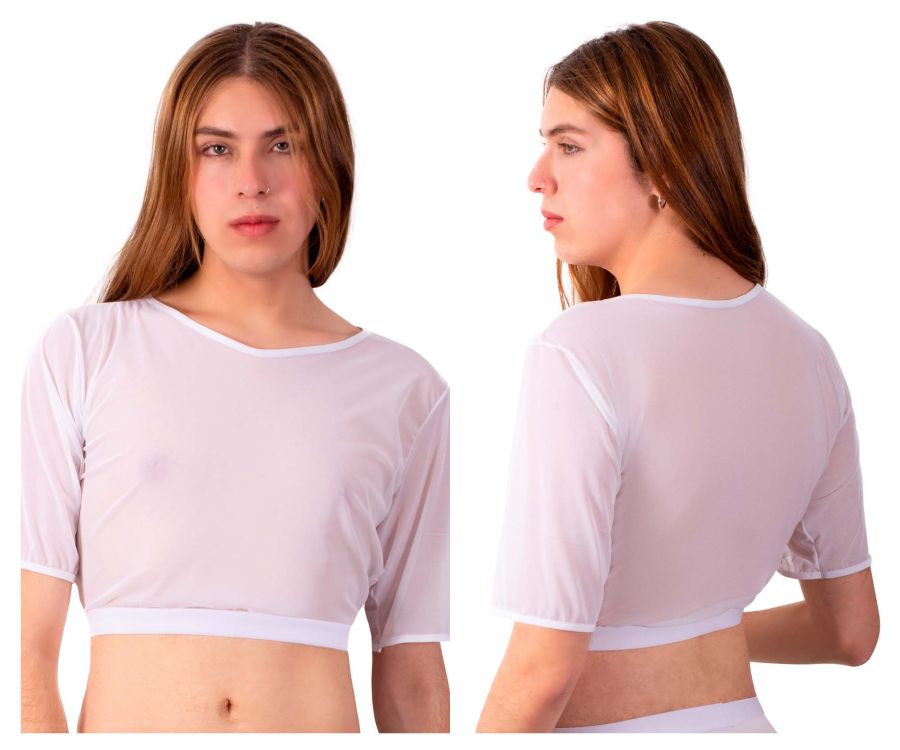 PLURAL PL009 Crop Top Color White - DealByEthan.gay loves PLURAL