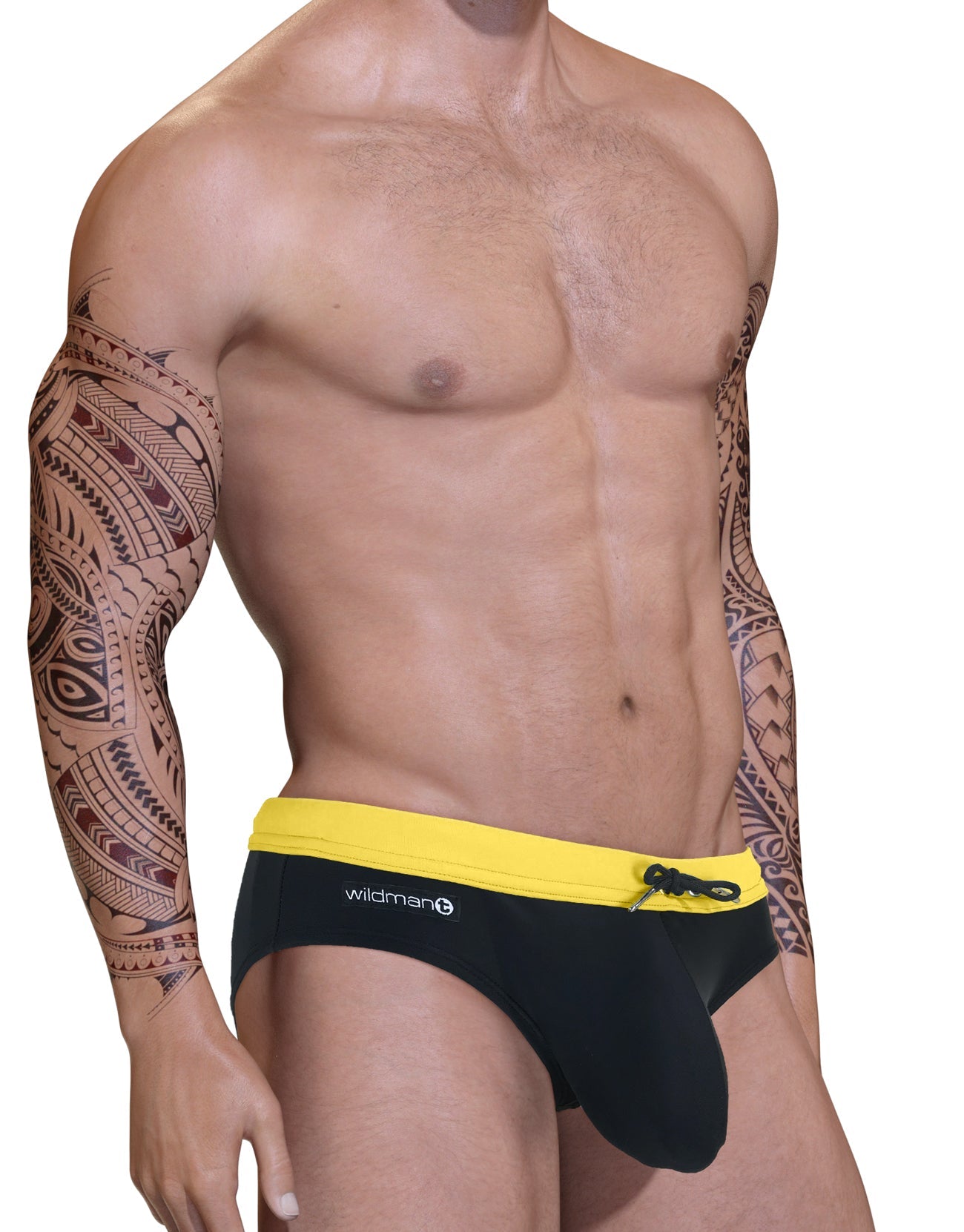 Big Boy Pouch Swim Bikini Yellow - DealByEthan.gay