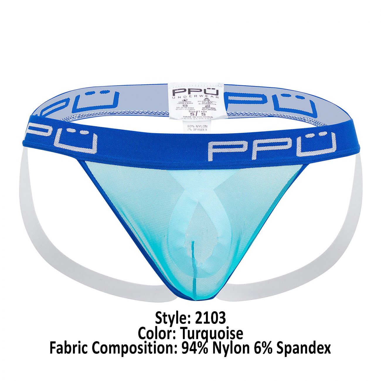 PPU 2103 Ball Lifter Jockstrap Color Turquoise