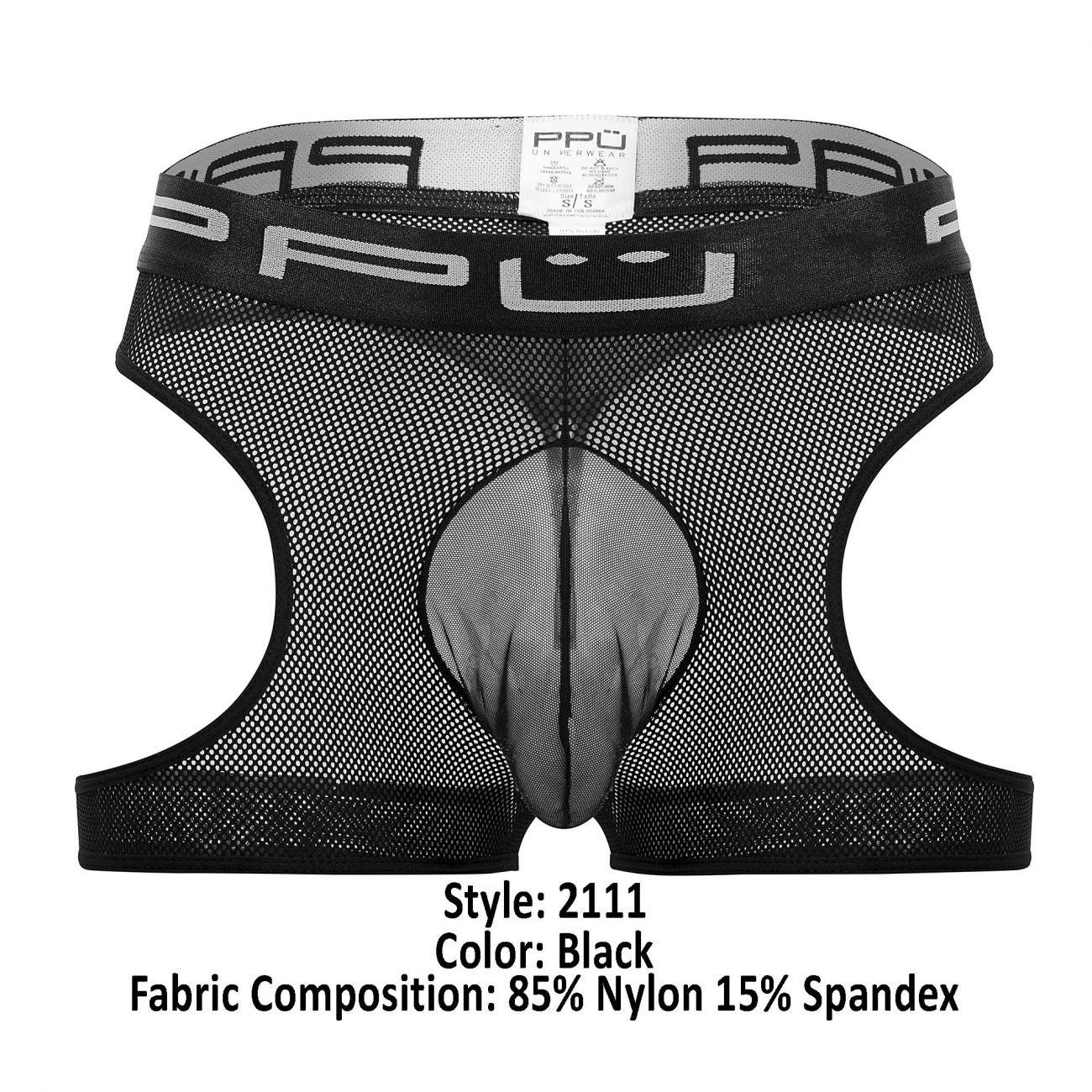 PPU 2111 Strumpfhose mit Strumpfhalter Farbe Schwarz