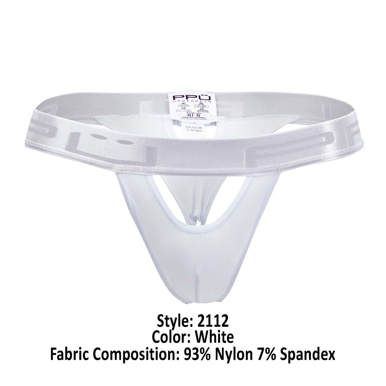 PPU 2112 Tanga Peek-a-boo Color Blanco