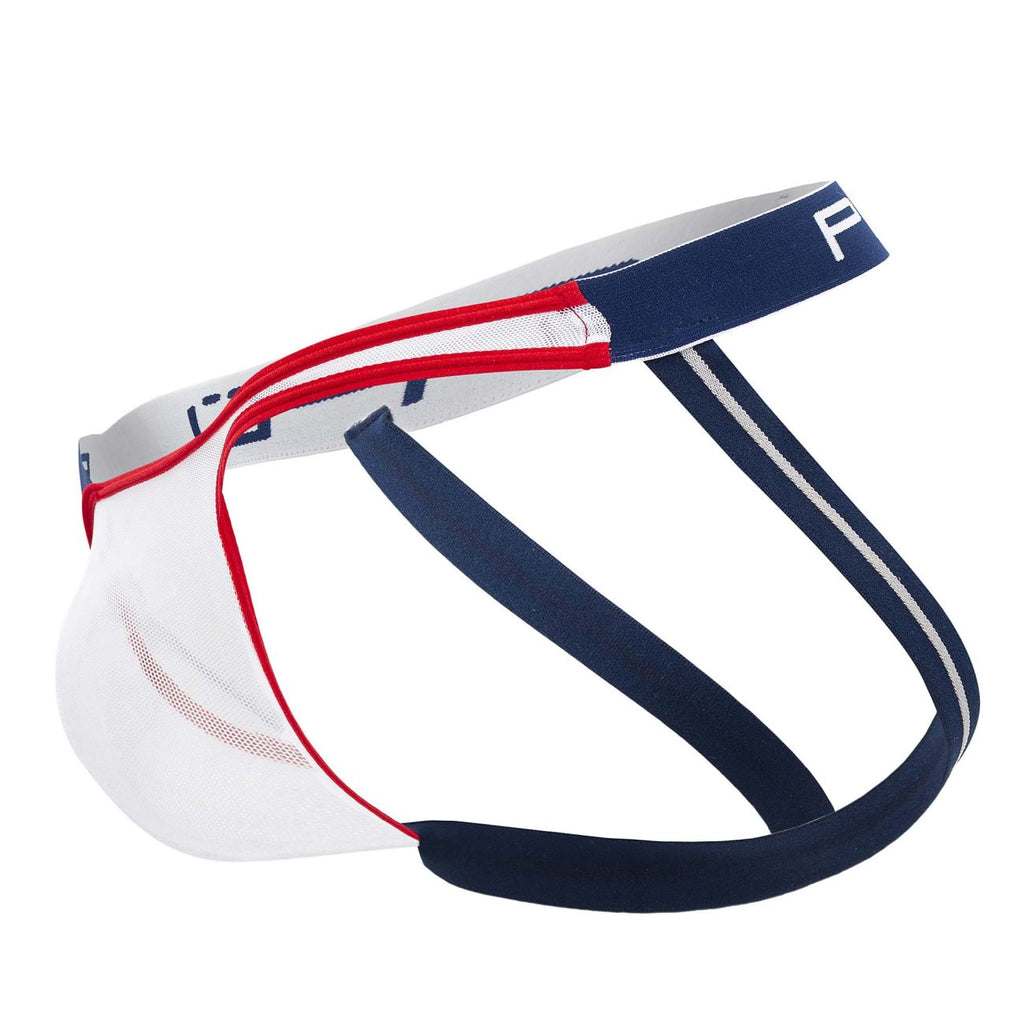 PPU 2308 One Side Mesh Jockstrap Color Blue - DealByEthan.gay loves PPU