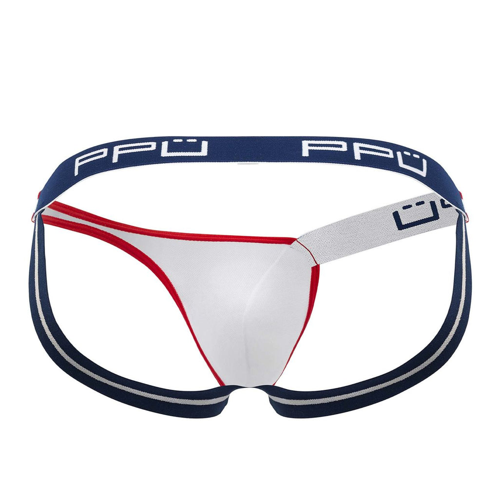 PPU 2308 One Side Mesh Jockstrap Color Blue - DealByEthan.gay loves PPU