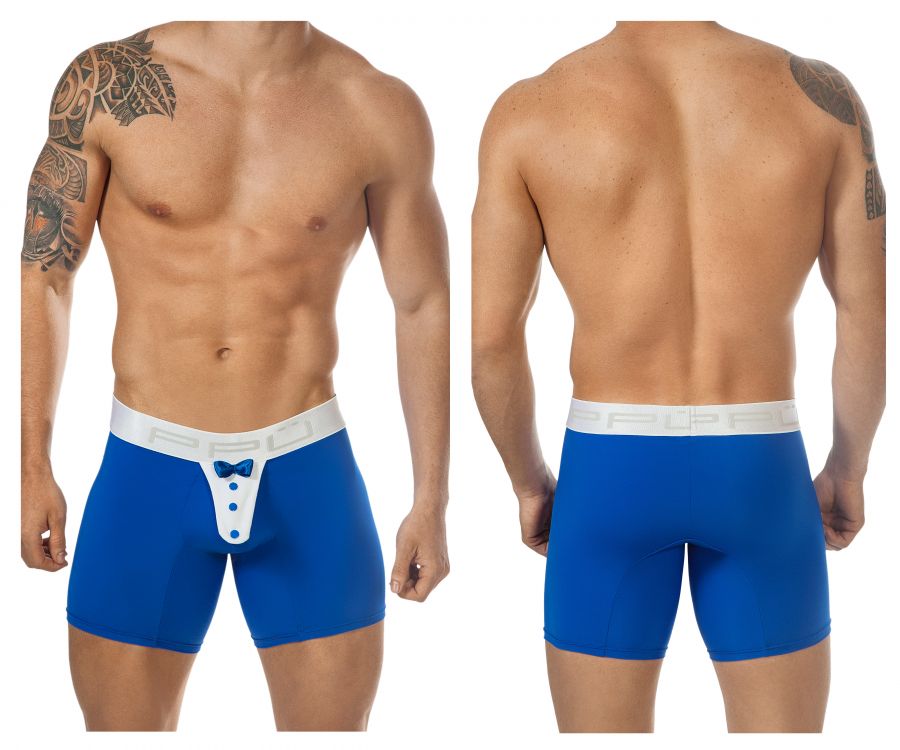 PPU 1325 Tuxedo Boxershorts Farbe Blau