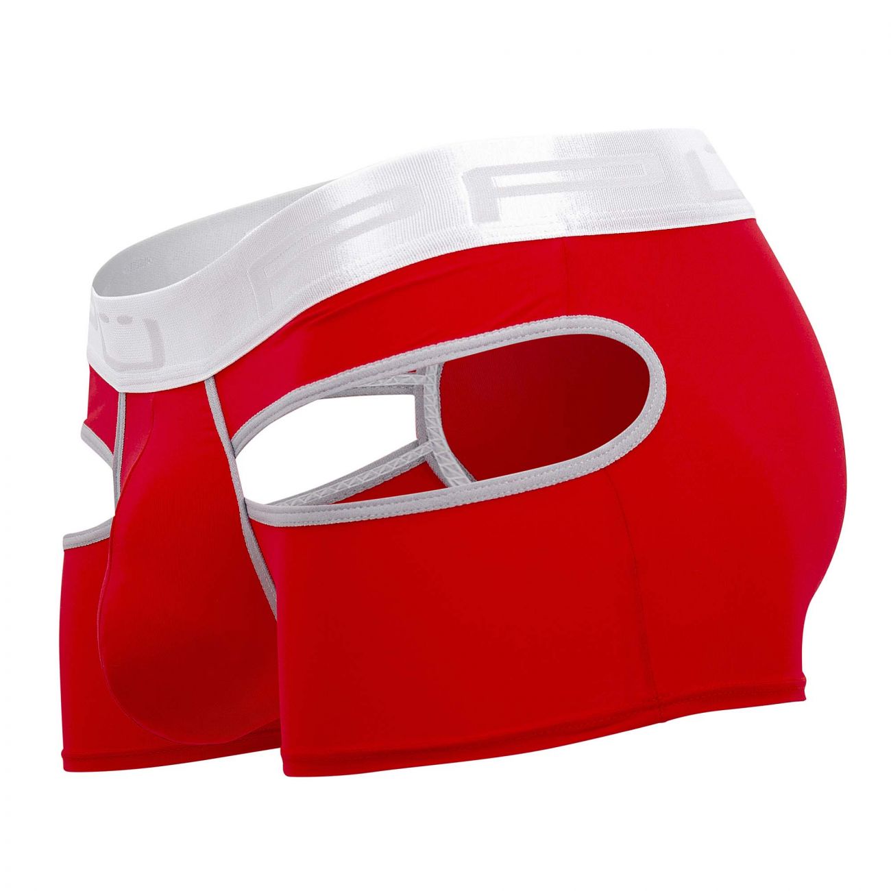 PPU 2104 Badehose mit offenem Rücken, Farbe Rot