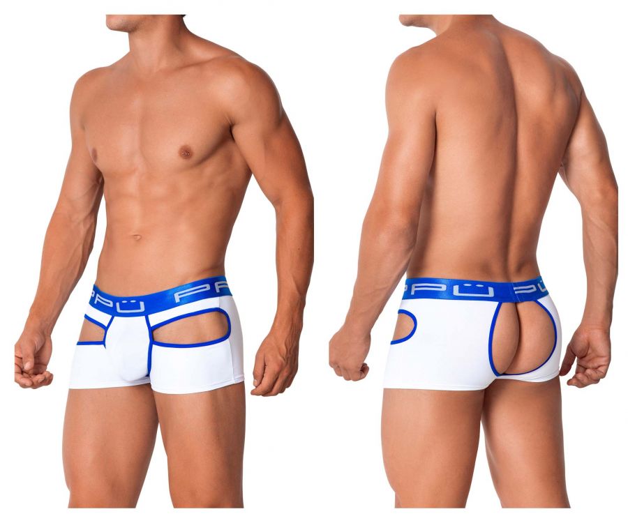 PPU 2104 Badehose mit offenem Rücken, Farbe: Weiß