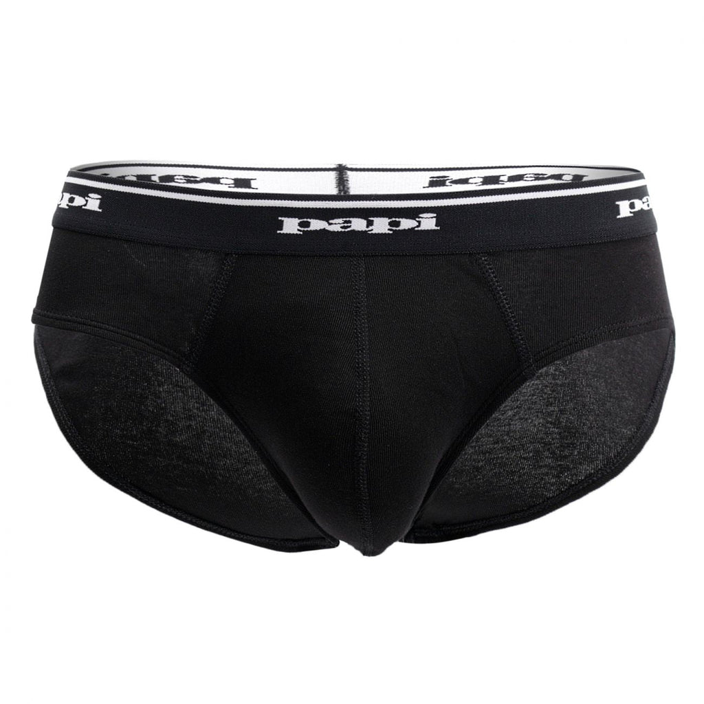 Papi 554101-001 3PK 1X1 Rib Low Rise Brief Color Black - DealByEthan.gay loves Papi