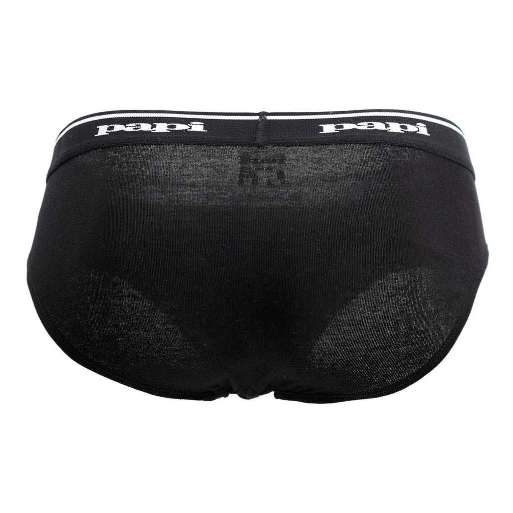 Papi 554101-001 3PK 1X1 Rib Low Rise Brief Color Black - DealByEthan.gay loves Papi