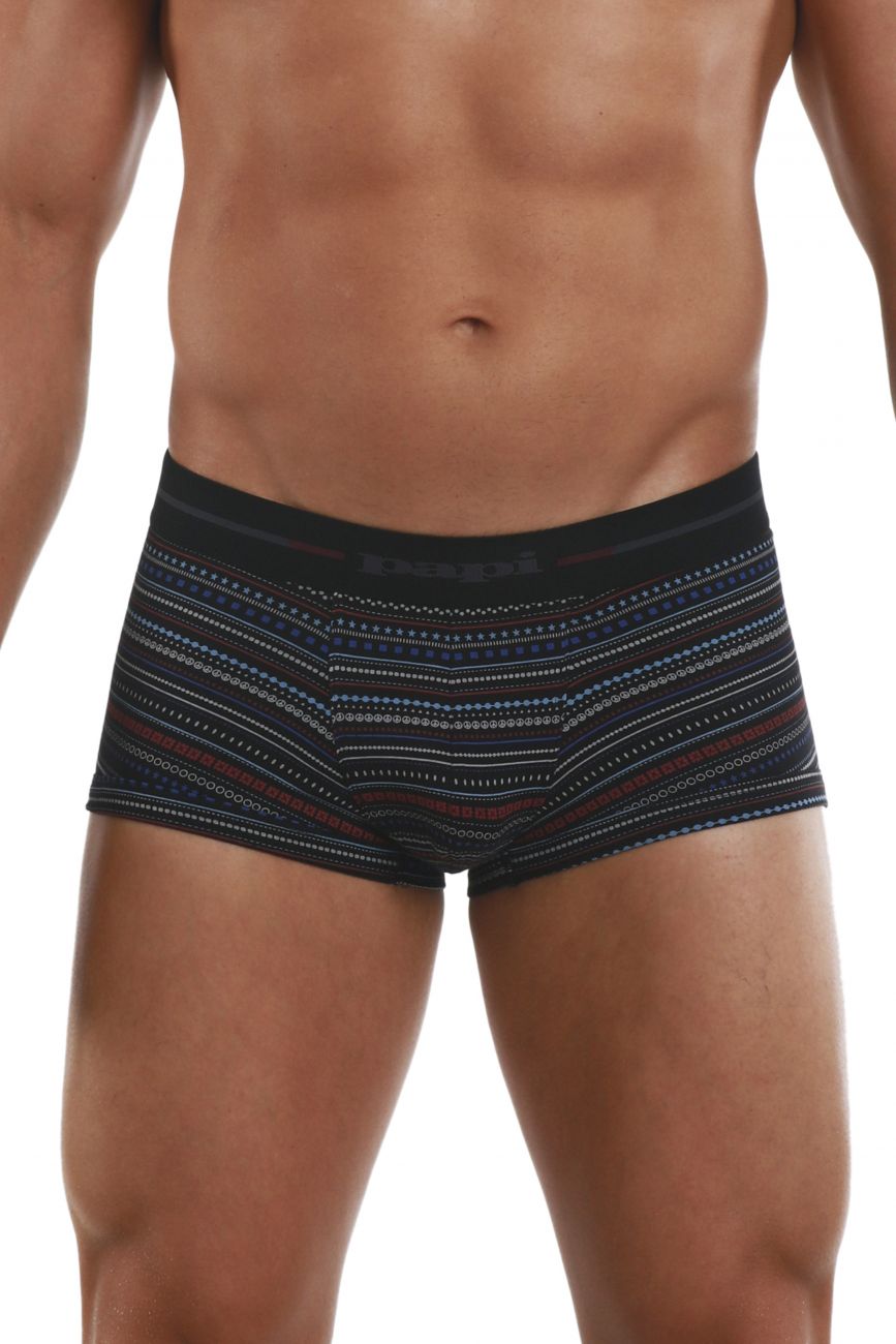 Papi 554569-968 Pencil Stripes Brazilian Trunks Color Black-Blue - DealByEthan.gay loves Papi