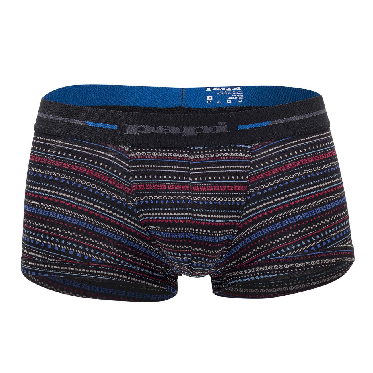 Papi 554569-968 Pencil Stripes Brazilian Trunks Color Black-Blue - DealByEthan.gay loves Papi