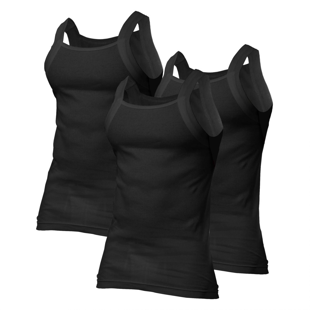 Papi 559102-001 3PK Square Neck Tank Color Black - DealByEthan.gay loves Papi