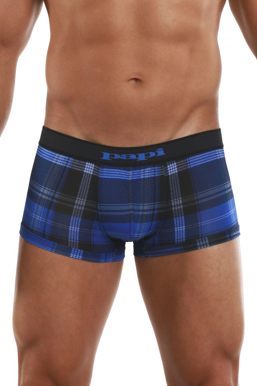 Papi 626182-968 Cool2 2PK Solid-Print Brazilian Trunks Color Black-Blue - DealByEthan.gay loves Papi