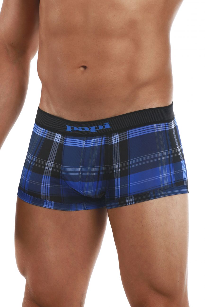 Papi 626182-968 Cool2 2PK Solid-Print Brazilian Trunks Color Black-Blue - DealByEthan.gay loves Papi
