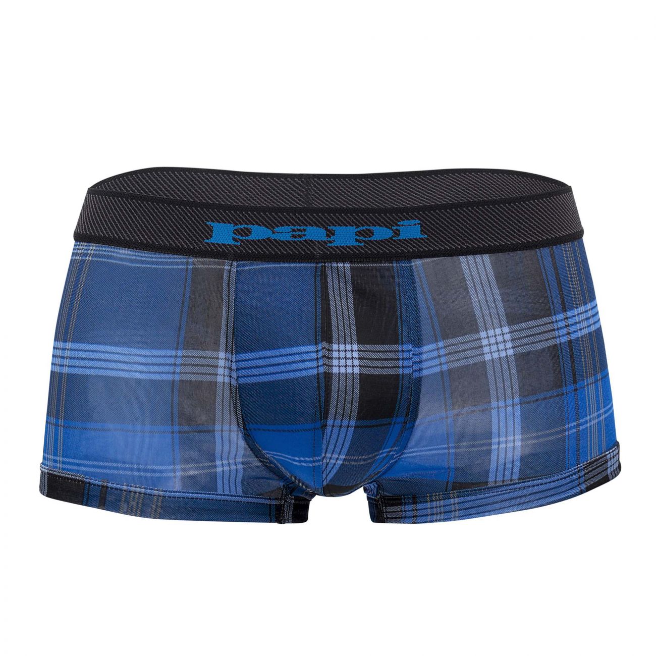 Papi 626182-968 Cool2 2PK Solid-Print Brazilian Trunks Color Black-Blue - DealByEthan.gay loves Papi