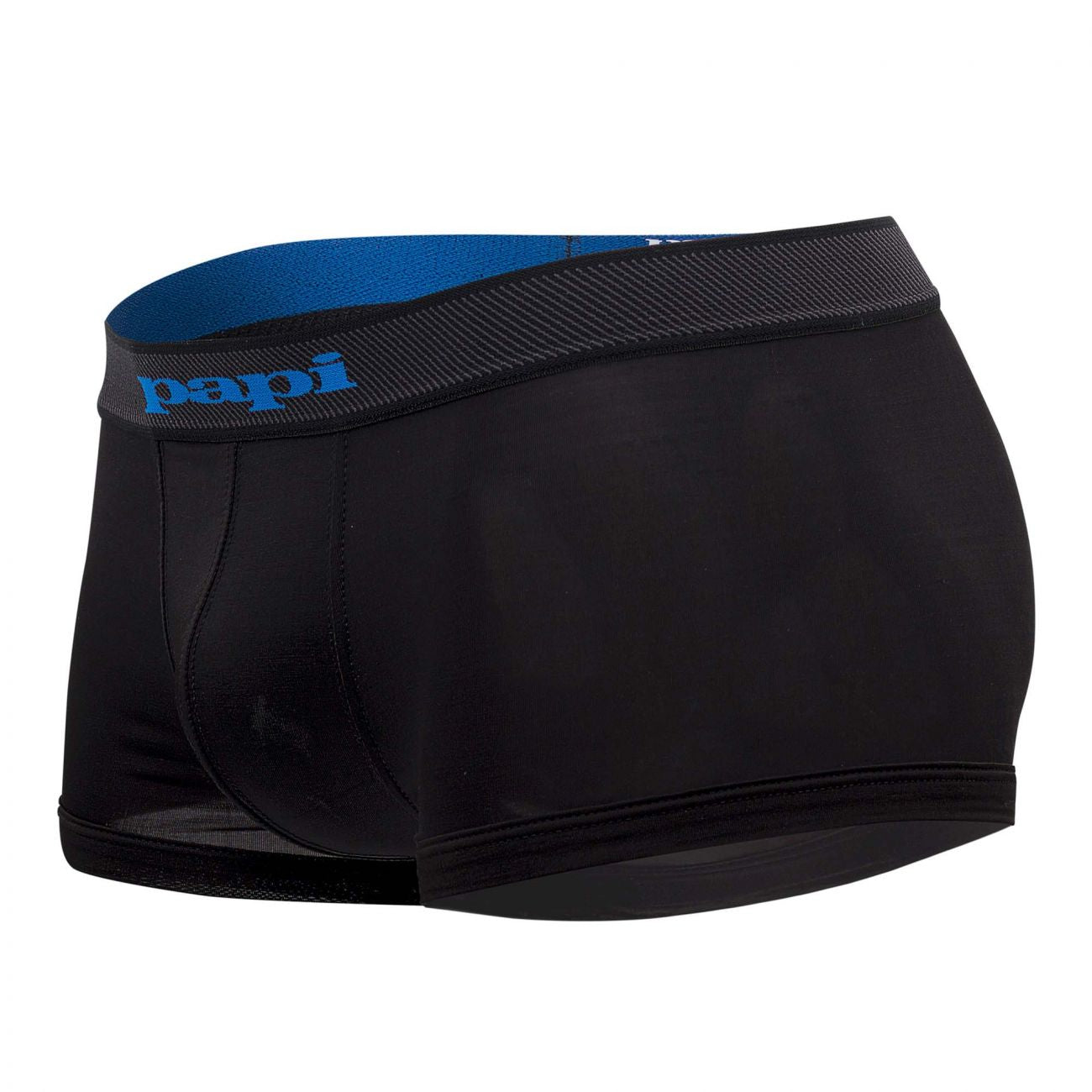 Papi 626182-968 Cool2 2PK Solid-Print Brazilian Trunks Color Black-Blue - DealByEthan.gay loves Papi