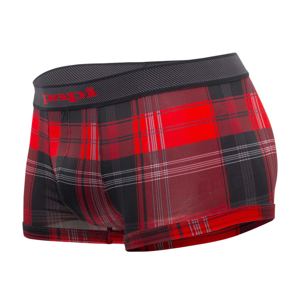 Papi 626182-982 Cool2 2PK Solid-Print Brazilian Trunks Color Black-Red - DealByEthan.gay loves Papi