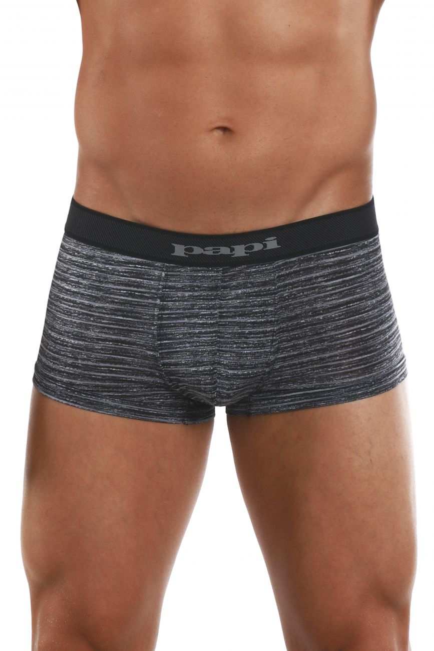 Papi 626183-962 Cool2 2PK Solid-Print Brazilian Trunks Color Black-Gray - DealByEthan.gay loves Papi