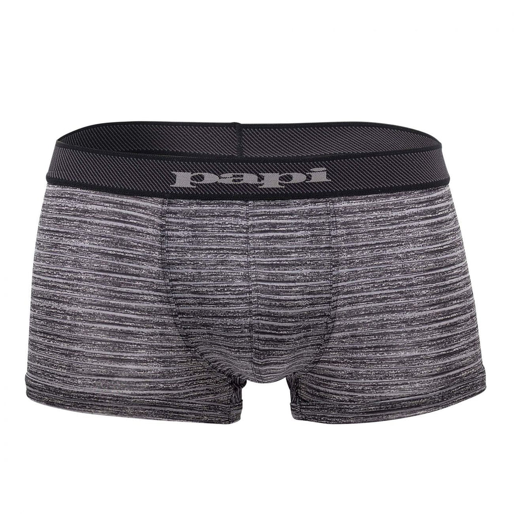 Papi 626183-962 Cool2 2PK Solid-Print Brazilian Trunks Color Black-Gray - DealByEthan.gay loves Papi