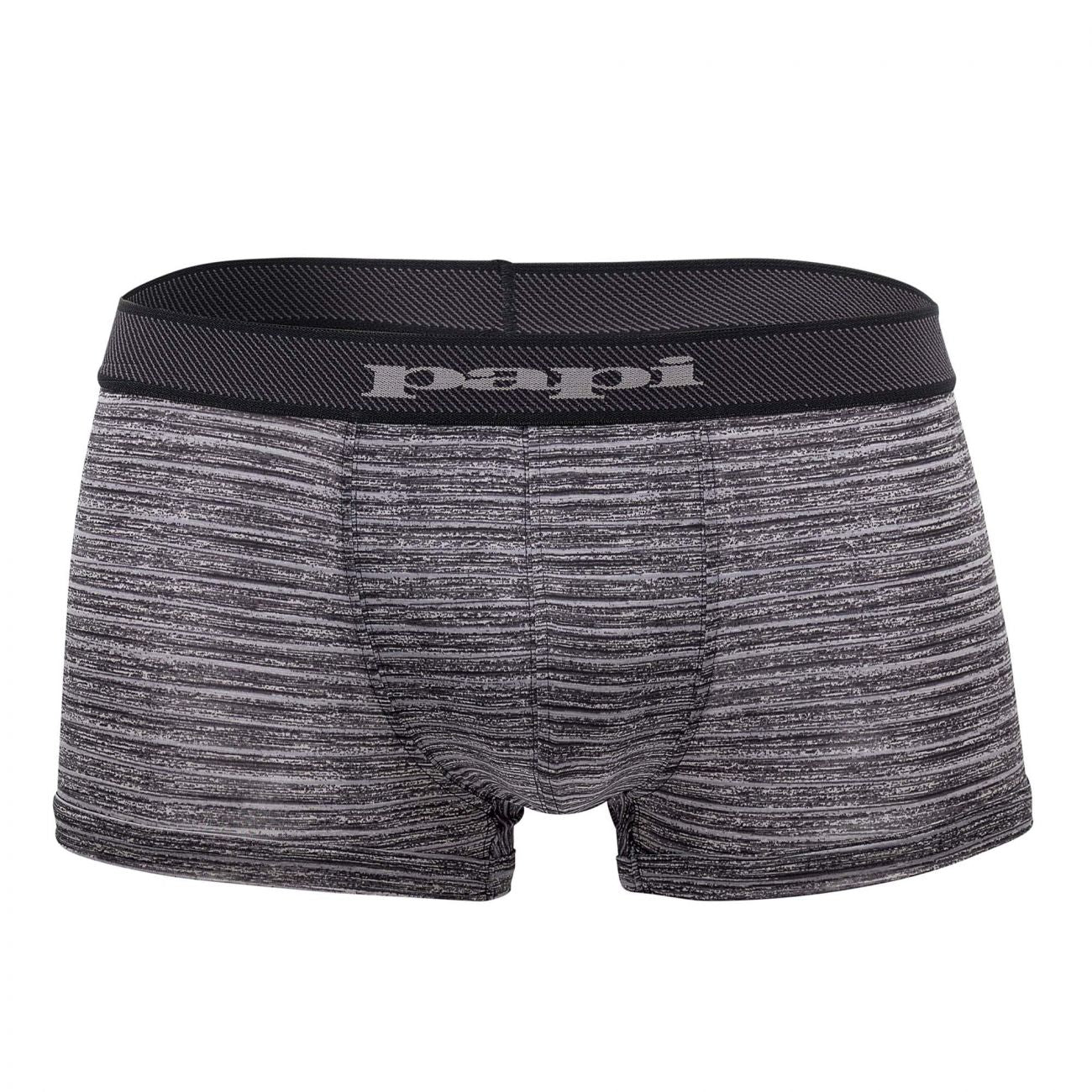Papi 626183-962 Cool2 2PK Solid-Print Brazilian Trunks Color Black-Gray - DealByEthan.gay loves Papi
