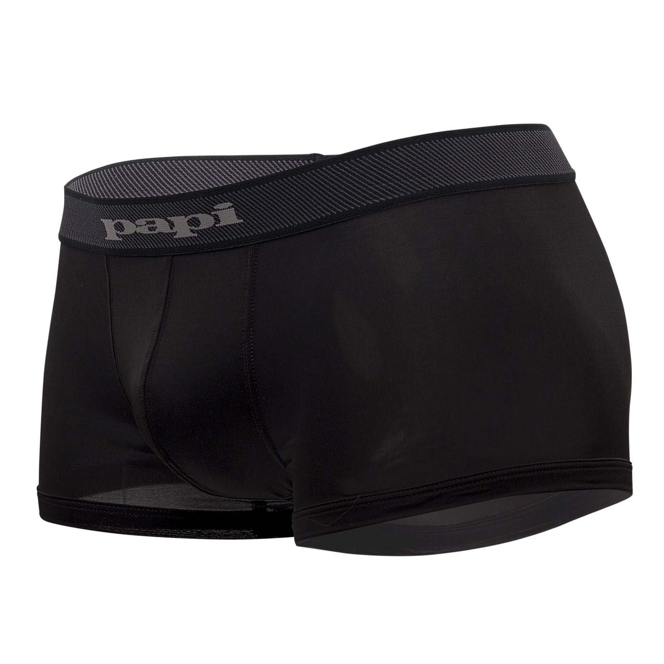 Papi 626183-962 Cool2 2PK Solid-Print Brazilian Trunks Color Black-Gray - DealByEthan.gay loves Papi