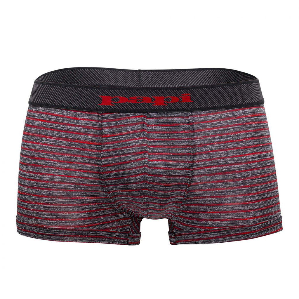 Papi 626183-982 Cool2 2PK Solid-Print Brazilian Trunks Color Black-Red - DealByEthan.gay loves Papi