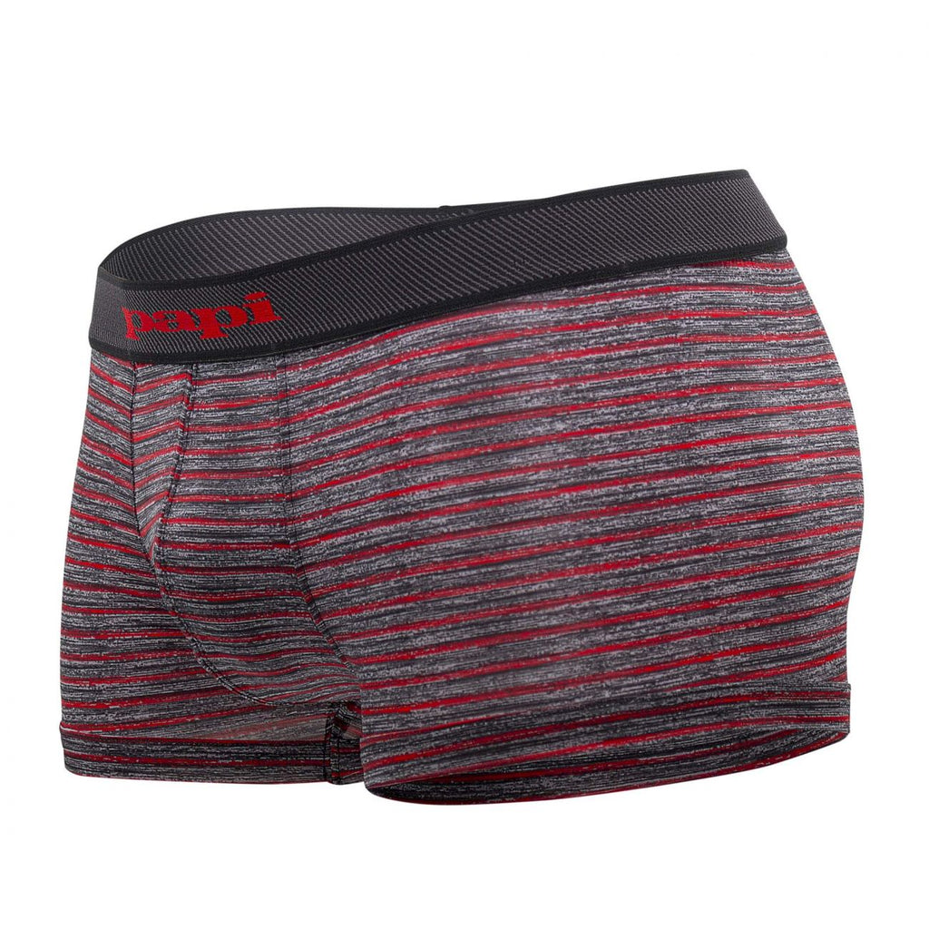 Papi 626183-982 Cool2 2PK Solid-Print Brazilian Trunks Color Black-Red - DealByEthan.gay loves Papi