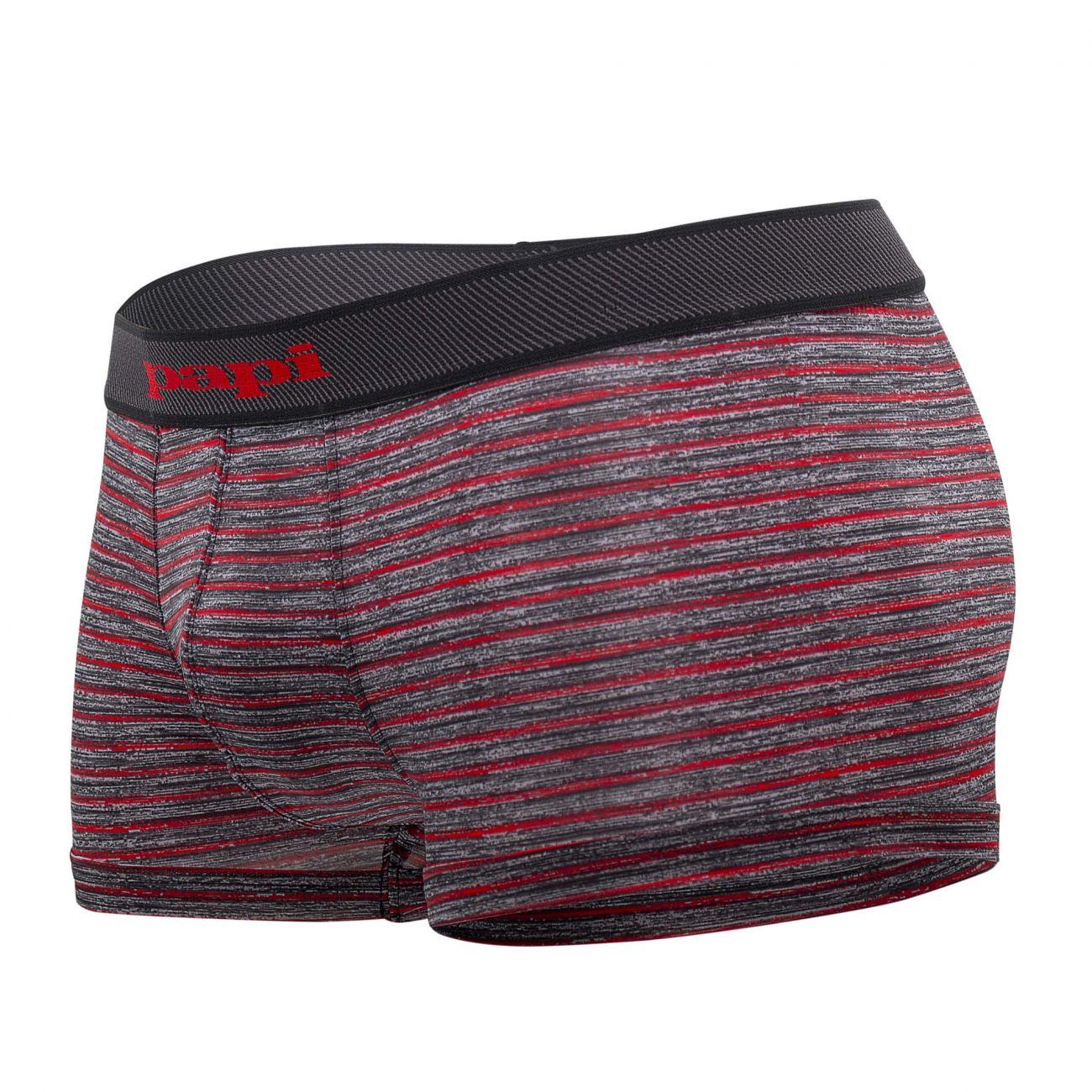Papi 626183-982 Cool2 2PK Solid-Print Brazilian Trunks Color Black-Red - DealByEthan.gay loves Papi