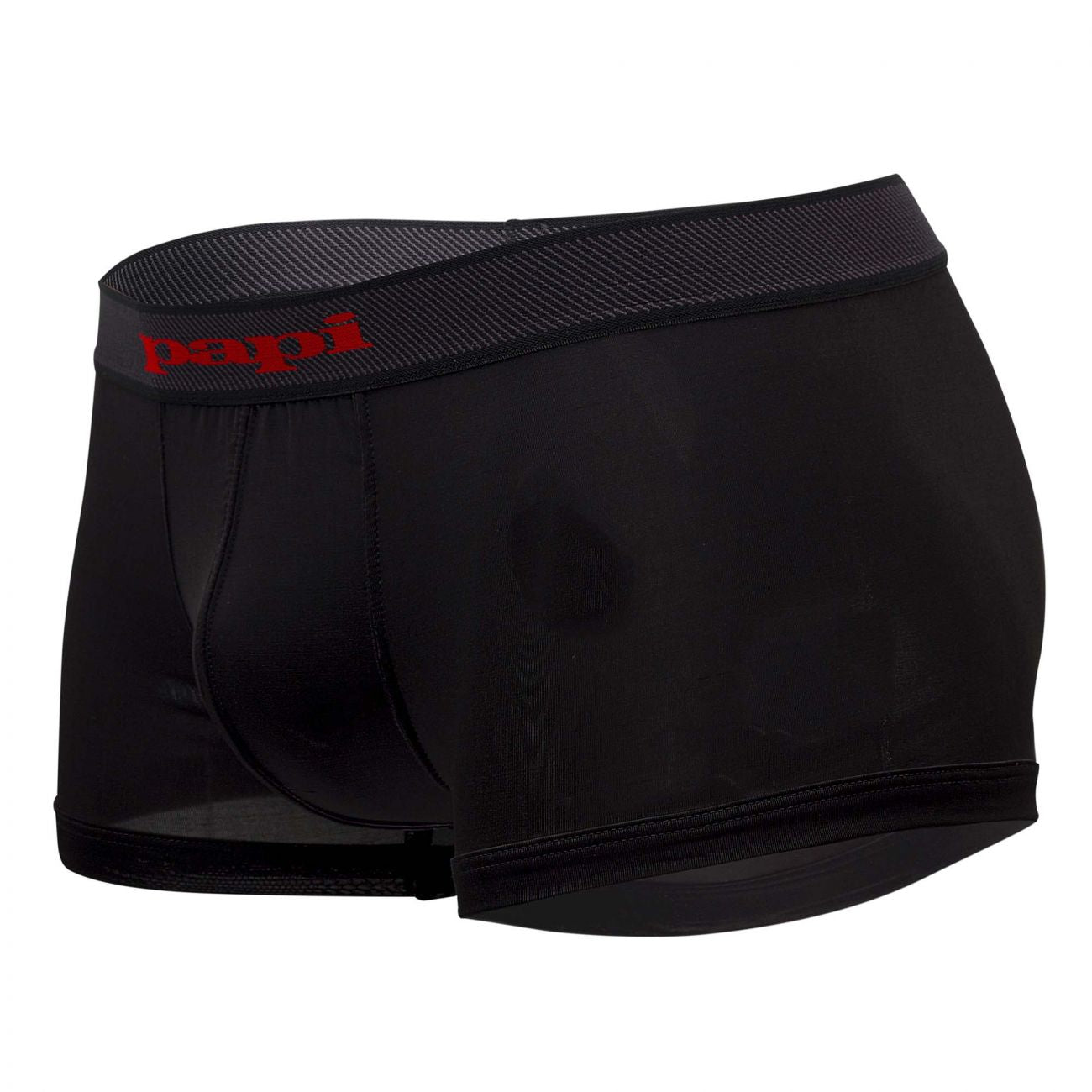 Papi 626183-982 Cool2 2PK Solid-Print Brazilian Trunks Color Black-Red - DealByEthan.gay loves Papi