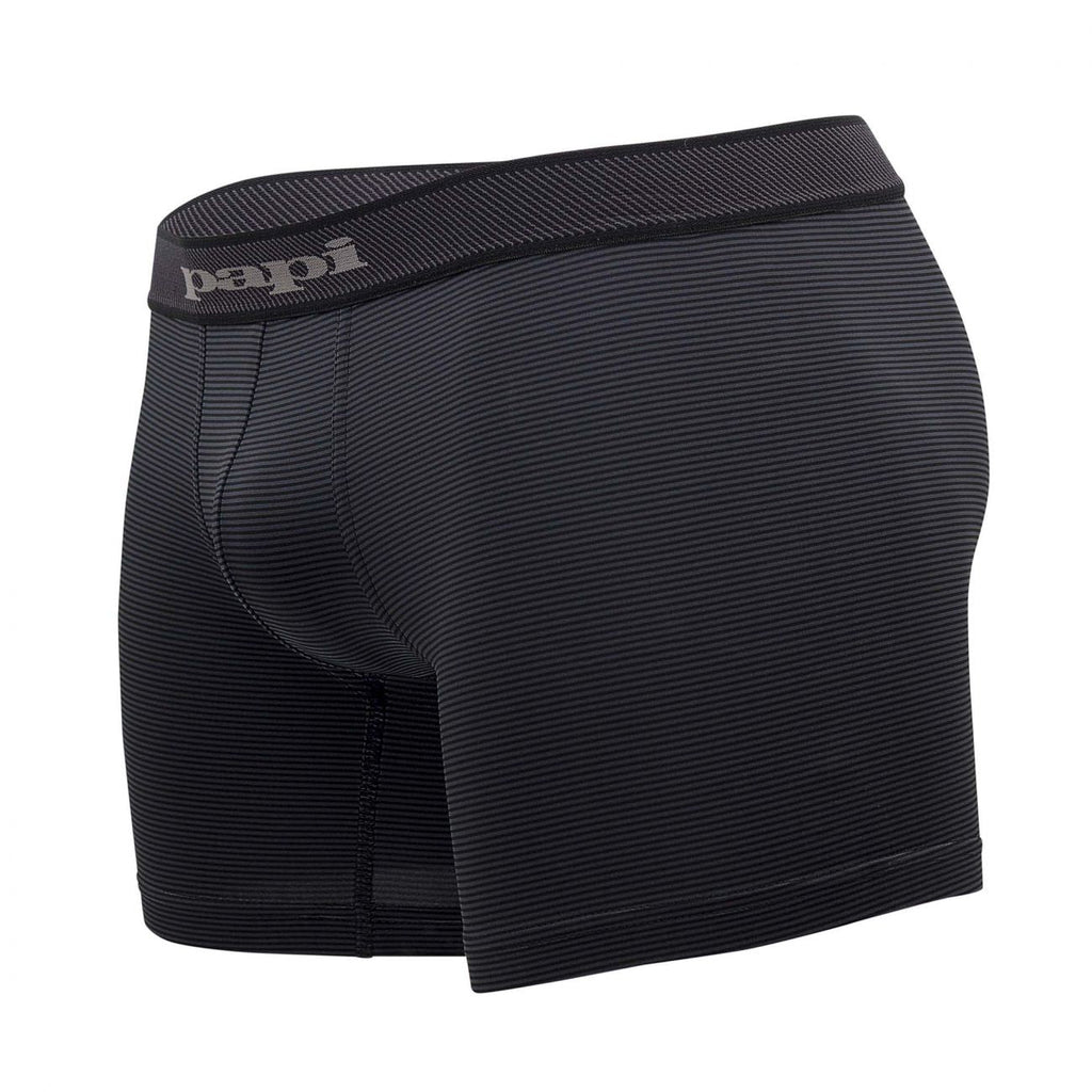 Papi 626185-962 Cool2 2PK Solid Boxer Briefs Color Black-Gray - DealByEthan.gay loves Papi