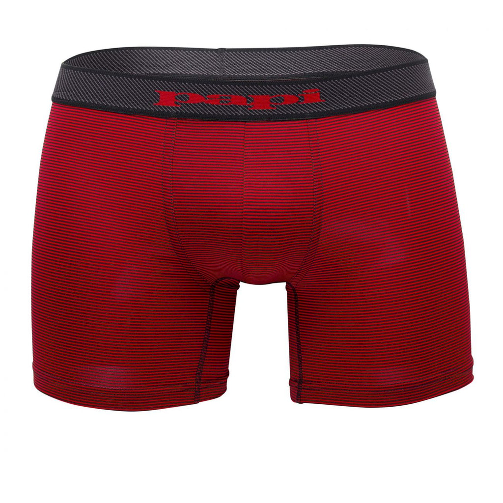 Papi 626185-982 Cool2 2PK Solid Boxer Briefs Color Black-Red - DealByEthan.gay loves Papi