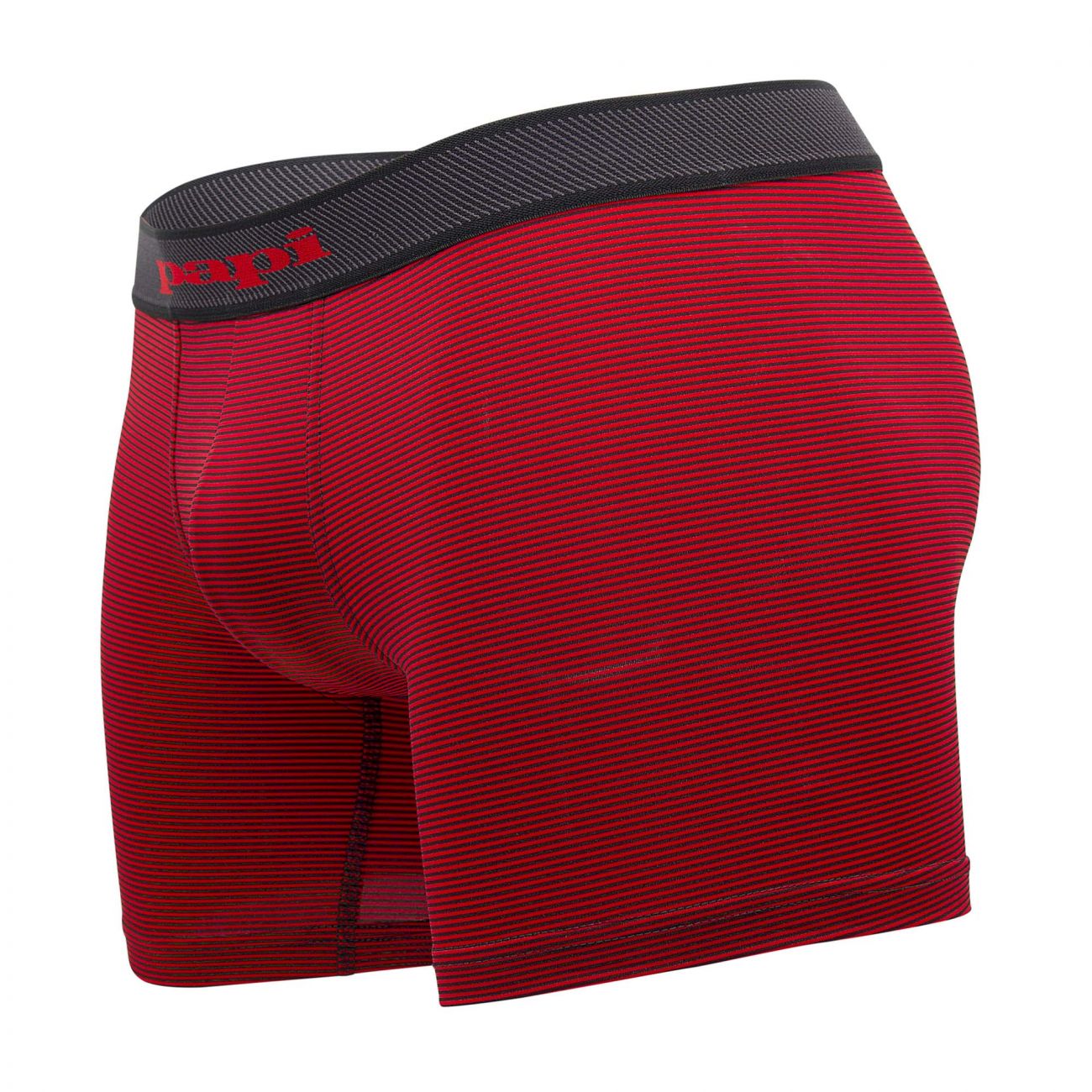 Papi 626185-982 Cool2 2PK Solid Boxer Briefs Color Black-Red - DealByEthan.gay loves Papi