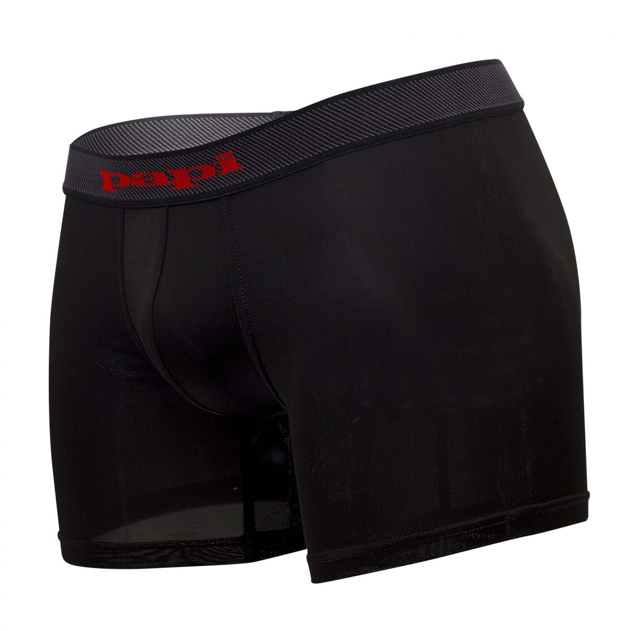 Papi 626185-982 Cool2 2PK Solid Boxer Briefs Color Black-Red - DealByEthan.gay loves Papi