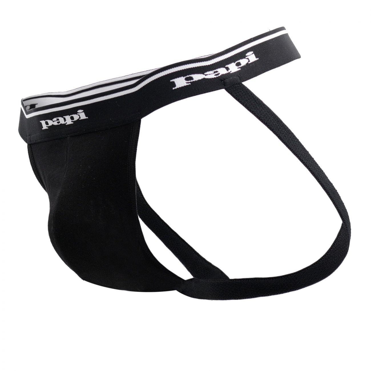 Papi 705910-001 3PK 1X1 Rib Jockstrap Color Black - DealByEthan.gay loves Papi