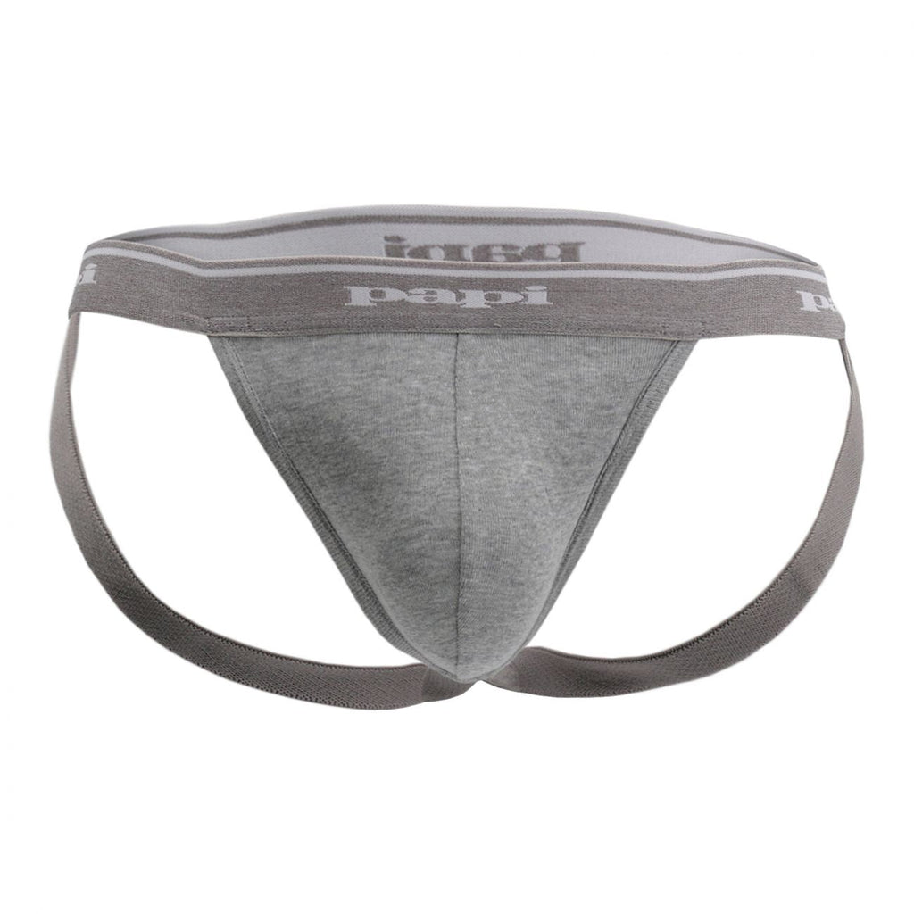 Papi 705910-962 3PK 1X1 Rib Jockstrap Color Black-Charcoal-Gray - DealByEthan.gay loves Papi