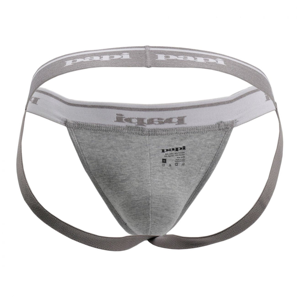 Papi 705910-962 3PK 1X1 Rib Jockstrap Color Black-Charcoal-Gray - DealByEthan.gay loves Papi