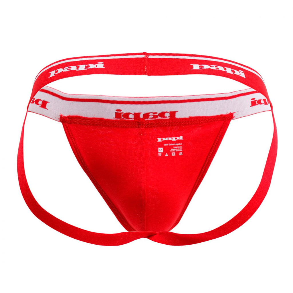 Papi 705910-999 3PK 1X1 Rib Jockstrap Color Black-Red-Turquoise - DealByEthan.gay loves Papi