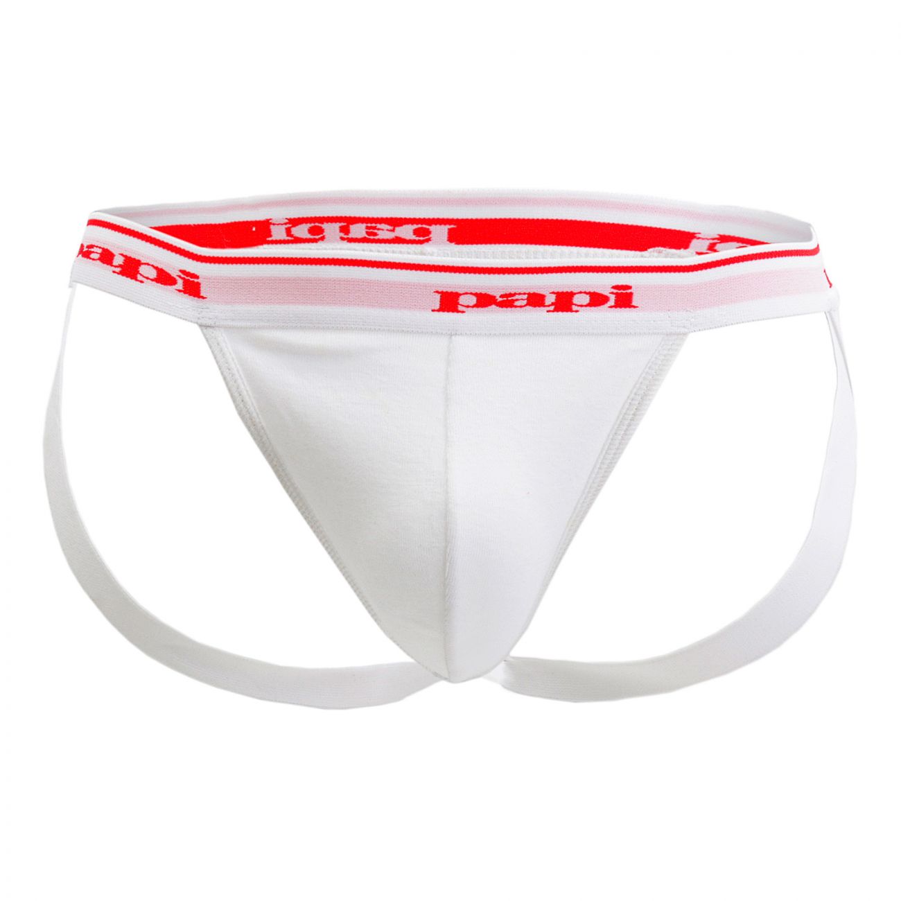 Papi 705910W-100 3PK 1X1 Rib Jockstrap Color White - DealByEthan.gay loves Papi