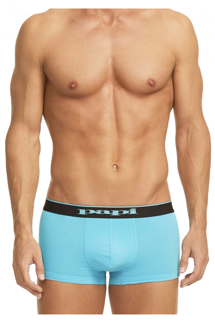 Papi 980501-941 3PK Cotton Stretch Brazilian Solids Color Black-Cobalt-Blue - DealByEthan.gay loves Papi