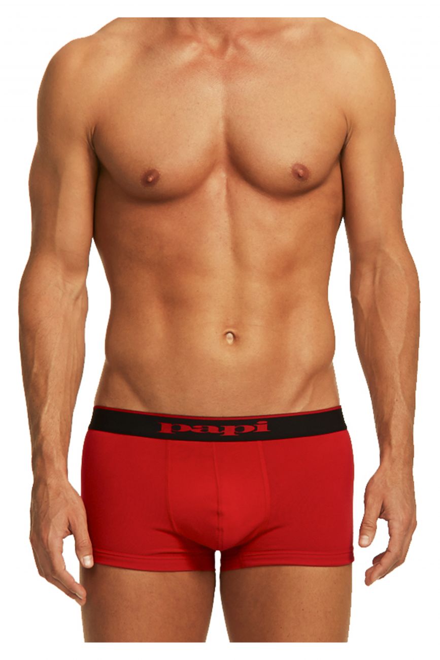 Papi 980501-950 3PK Cotton Stretch Brazilian Solids Color Red-Gray-Black - DealByEthan.gay loves Papi