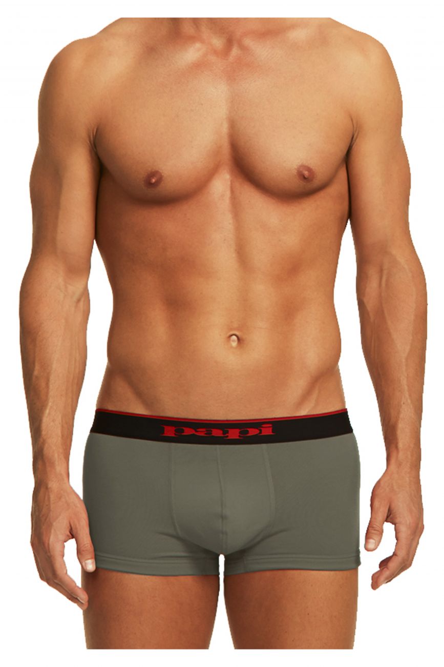 Papi 980501-950 3PK Cotton Stretch Brazilian Solids Color Red-Gray-Black - DealByEthan.gay loves Papi