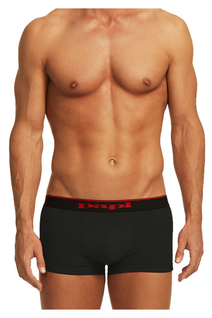 Papi 980501-950 3PK Cotton Stretch Brazilian Solids Color Red-Gray-Black - DealByEthan.gay loves Papi