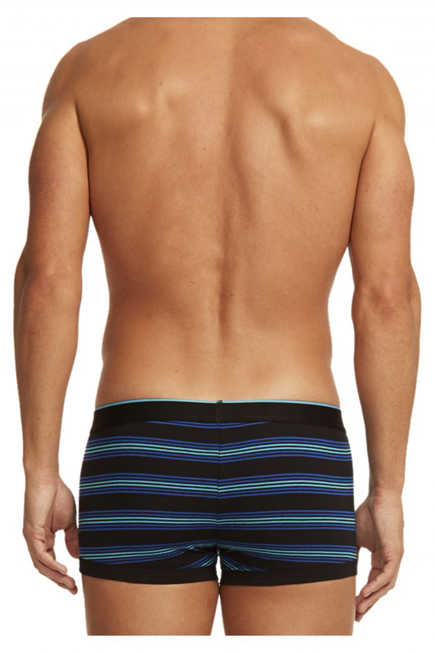Papi 980503-969 3PK Cotton Stretch Brazilian Yarndye Band Stripe Color Turquoise-Black - DealByEthan.gay loves Papi