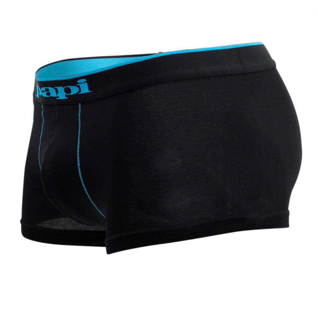 Papi 980503-969 3PK Cotton Stretch Brazilian Yarndye Band Stripe Color Turquoise-Black - DealByEthan.gay loves Papi